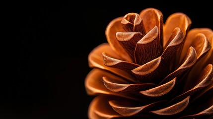 Close-up of a pine cone with intricate details