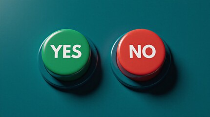 red and green buttons symbol for decision making and online selection process | technology, business, online, approval, selection theme