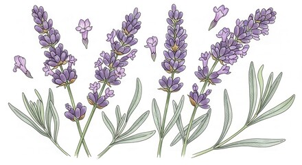 Whiskers and Botanical Illustration: Close-up of a Cat's Face with Delicate Floral Elements