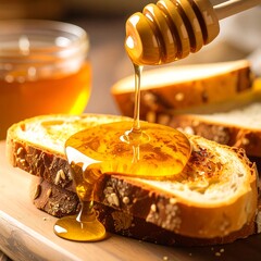 Honey Drizzled on Toast