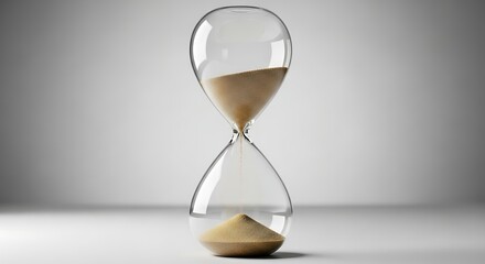 Photorealistic Hourglass Loading Mockup for UI/UX