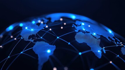 Digital globe with interconnected network nodes