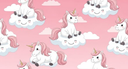 Fototapeta premium Seamless Pattern of Whiskers and Cat Paws on a Playful Background