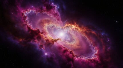 vibrant cosmic nebula background with swirling pink and purple hues | space, science, abstract, background, art theme