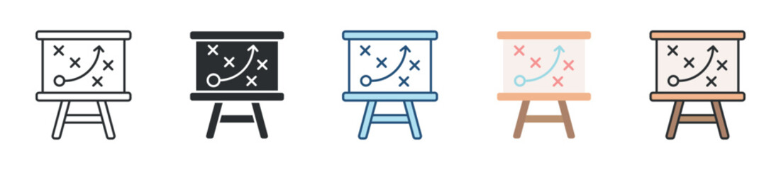 Strategy Icon Set Multiple Style Collection