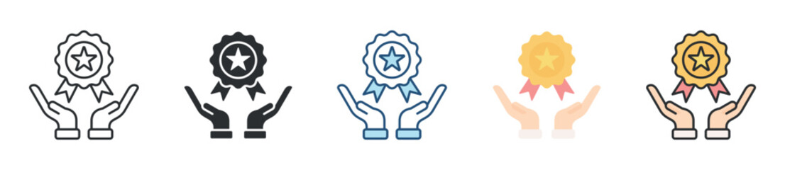 Benefits Icon Set Multiple Style Collection