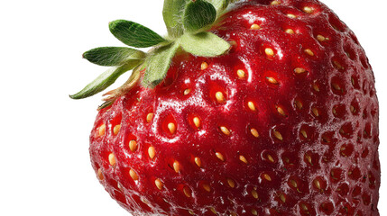 A delicious strawberry on white background