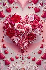 Large selection of invitation hearts, backgrounds, designs, cards, Wedding invitation.