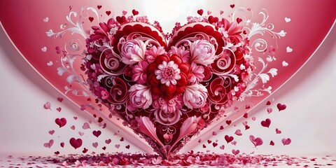 Large selection of invitation hearts, backgrounds, designs, cards, Wedding invitation.