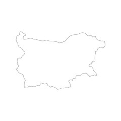 Obraz premium Bulgaria map vector outline