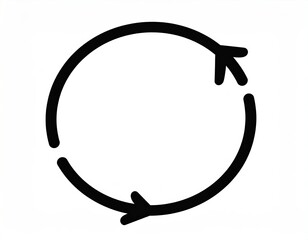 Simple black circle with two opposing arrows