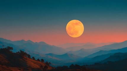 Fototapeta premium sunrise over the mountains