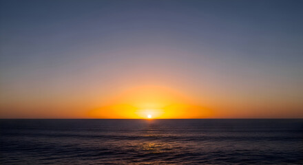 Breathtaking Sunset Over the Ocean Horizon