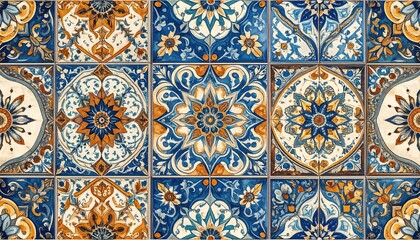 Ornate tile pattern, vibrant colors