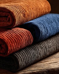 Stacked Corduroy Fabric Textures