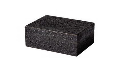 Detailed textured cube object isolated studio lighting for graphic design and visual projects transparent background