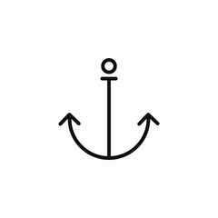 nautical anchor symbol icon sign vector