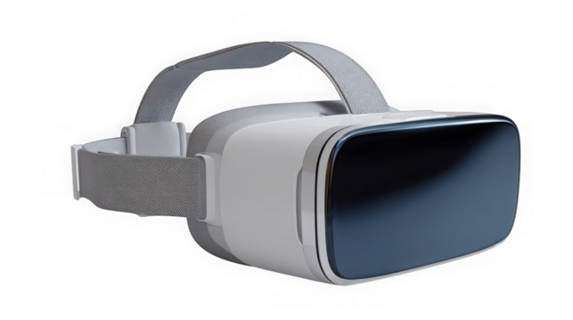 Virtual reality headset technology for immersive gaming and entertainment experiences transparent background