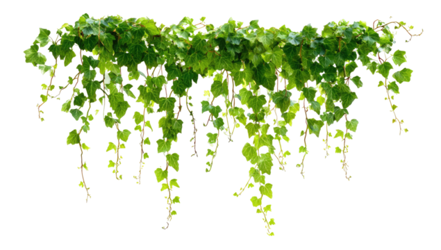 Lush green ivy cascading downwards
