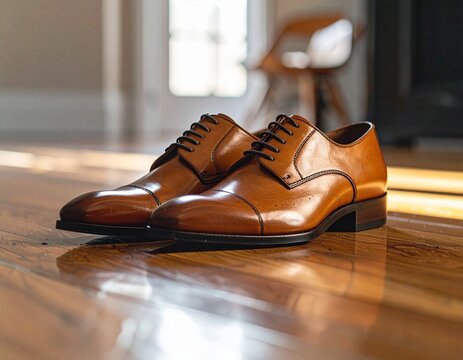Polished Leather Dress Shoes for Men