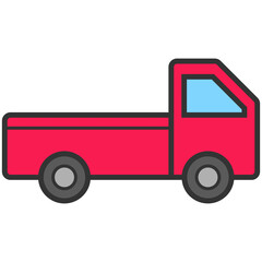red pickup truck icon