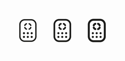 universal remote control icon sign vector
