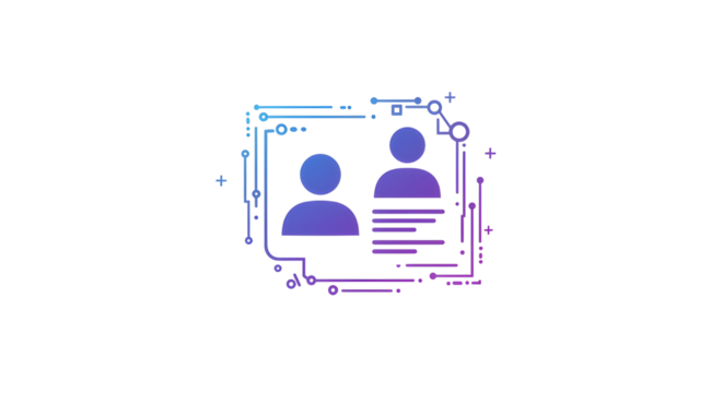 User profile vector line art illustration isolated PNG with Transparent Background