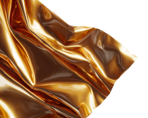 Golden fabric with folds and highlights