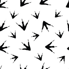 design vector art seamless pattern with bird's foot style