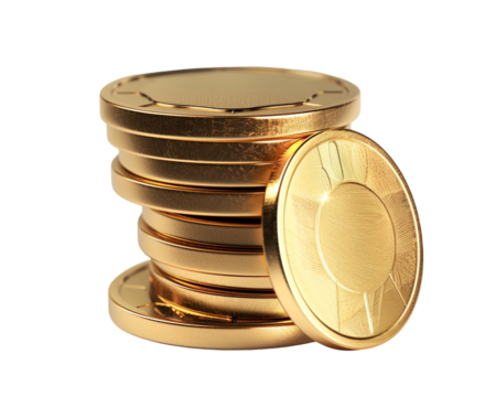 Stack of golden coins