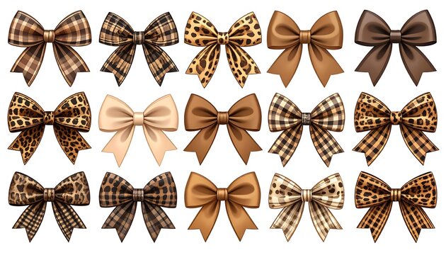 Bows in various patterns