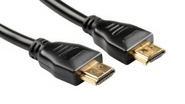 High definition multimedia interface cable connector close up detail for modern electronics connectivity transparent background