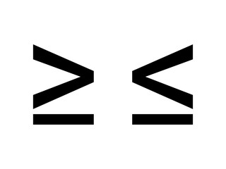 greater than and less than icon