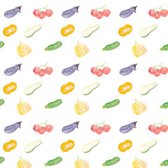 水彩野菜パターン