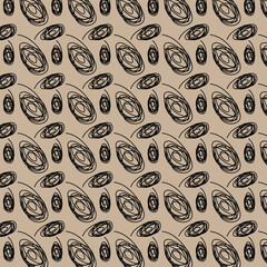 design vector art seamless pattern with pencil scribble style