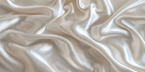 Obraz premium Luxurious flowing silk fabric with soft folds and gentle light reflections