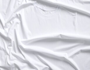 White t-shirt draped, smooth fabric texture