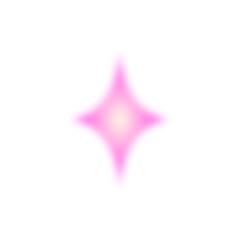 Obraz premium Blurred glowing pink star element on transparent background