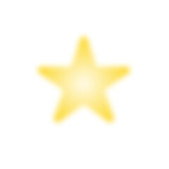 Obraz premium Yellow glowing star shaped element with transparent background