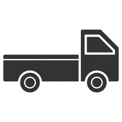 black silhouette pickup truck icon