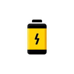 A modern battery icon representing energy, power, and technology innovation in digital formats, perfect for apps and websites.