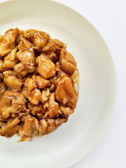 Delicious and Glazed Chicken Teriyaki Served with White Rice