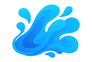 Obraz premium Clear blue water splashing against a transparent backdrop, ideal for designs inspired by purity, nature, and beverages