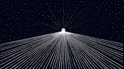 Cosmic pathway, radiating light