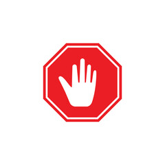 Stop sign icon vector style illustration