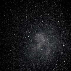 Night sky, dense starfield, faint nebula
