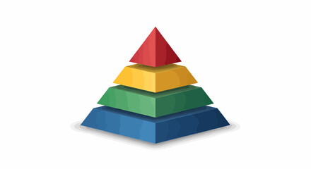 Colorful Pyramid Diagram Layers Concept For Business Process