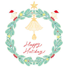 christmas wreath with bells