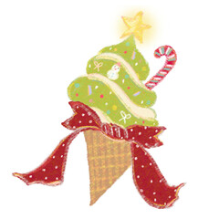 christmas ice cream decoration