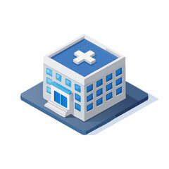 Isometric hospital building icon, a simple 3D vector illustration of a medical clinic or healthcare facility AIzaSyClPJ0XRC-nu8GkvNTzMe5e9SBIdu4I2DE